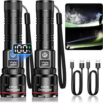 Super Bright High Lumens LED Flashlight with LCD Digital Display