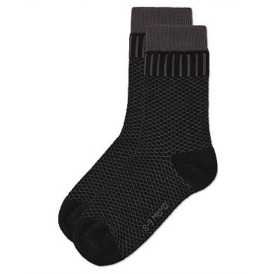Boys Geometric-Pattern Cotton-Rich Crew Sock
