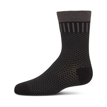 Boys Geometric-Pattern Cotton-Rich Crew Sock