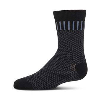 Boys Geometric-Pattern Cotton-Rich Crew Sock