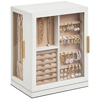 360° Rotating Jewelry Box Glass Window 5 Drawer/7 Drawer Dustproof