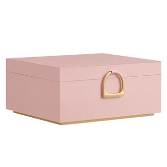 2-Layer Jewelry Box with Handle Floating Tray Gift