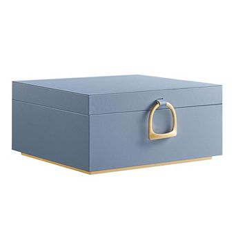 2-Layer Jewelry Box with Handle Floating Tray Gift