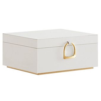 2-Layer Jewelry Box with Handle Floating Tray Gift