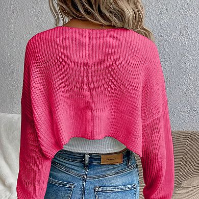 Women's Long Sleeve Cardigan Sweater Open Front Knit Jacket Lightweight Casual Layering Sweater