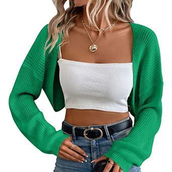 Women's Long Sleeve Cardigan Sweater Open Front Knit Jacket Lightweight Casual Layering Sweater