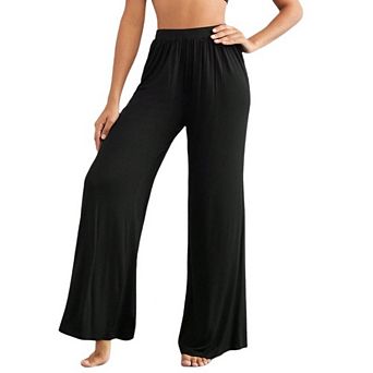 Women's Wide Leg Palazzo Lounge Pants High Waist Wide Leg Flowy Loose Fit Sleep with Pockets
