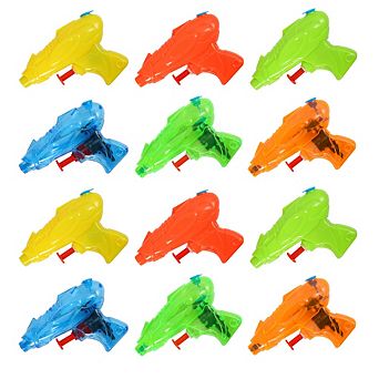 Water Pistol Guns for Kids, 12 pc Water Squirt Blaster Soaker
