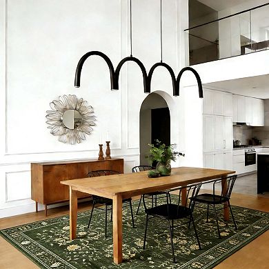 Area Rug for Living Room, Vintage Retro Boho Rug, Washable Non Slip & Low Pile Carpet