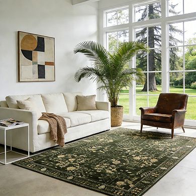 Area Rug for Living Room, Vintage Retro Boho Rug, Washable Non Slip & Low Pile Carpet