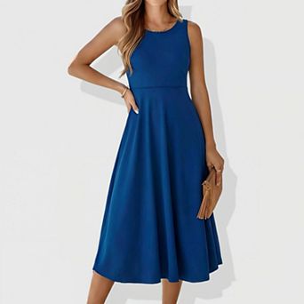 Women's Sleeveless Slimming Maxi Dress - Relaxed Fit A-Line Long Casual Summer Dress