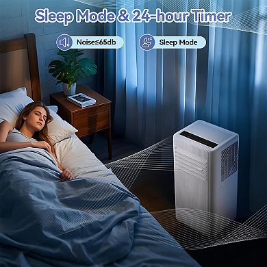 IDEALHOUSE 10000 BTU Smooth ABS Compact Portable Room Air Conditioner