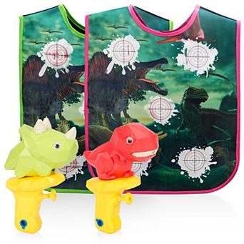4 pc Dinosaur Water Gun Battle Set with Vest