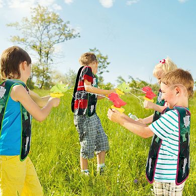 4-Piece Dinosaur Water Gun Battle Set with Vest