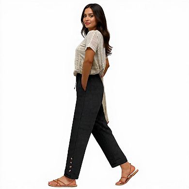 Women’s Casual Ankle Pants with Pockets