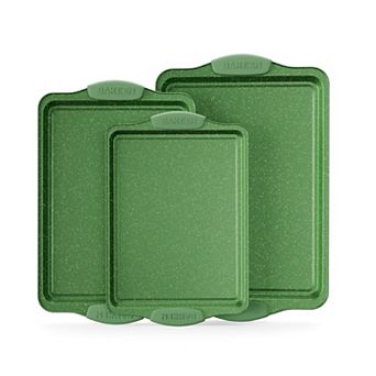 BAKKEN 3 pc Nonstick Carbon Steel Cookie Sheets Set with Silicone Handles