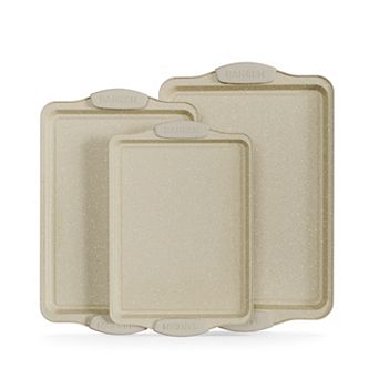 BAKKEN 3 pc Nonstick Carbon Steel Cookie Sheets Set with Silicone Handles