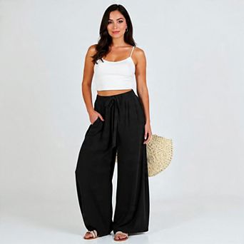 Womens Relaxed Fit Palazzo Pants