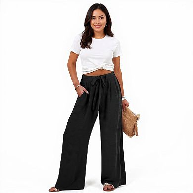 Womens Relaxed Fit Palazzo Pants