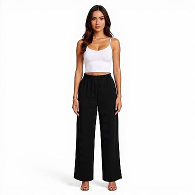 Womens Relaxed Fit Wide Leg Pants
