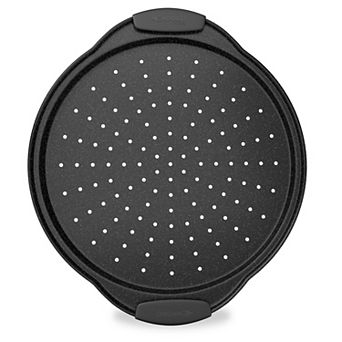 Pizza Tray Carbon Steel Pizza Pan with Holes & Non-Stick Coating PFOA PFOS & PTFE Free by Bakken