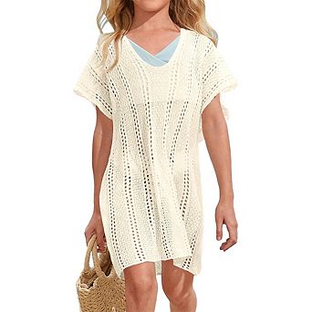Girls swim cover up crochet