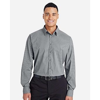 Devon & Jones CrownLux Performance Tonal Mini Check Woven Dress Shirt