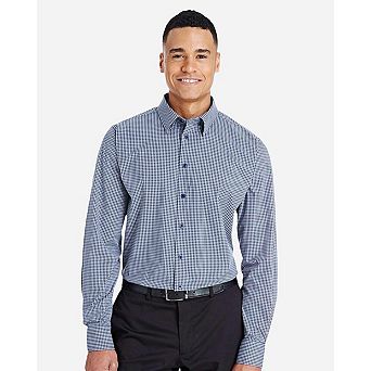 Devon & Jones CrownLux Performance Tonal Mini Check Woven Dress Shirt