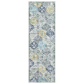 Abstract Area Rug Machine Washable Vacuum Clean Stain Resistant Floor Cover for Kid's Room Playroom