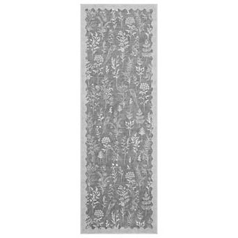 Modern Floral Area Rug Non Slip Foldable Vacuum Clean Non Shedding Floor Cover for Living Room