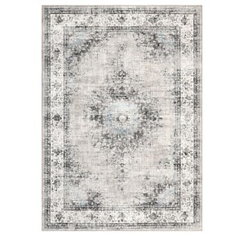 Boho Area Rug Machine Washable Non Shedding Stain Resistant Floor Cover for Living Room Laundry