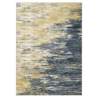 Abstract Area Rug Machine Washable Non Shedding Pet Friendly Stain Resistant Carpet for Dining Room