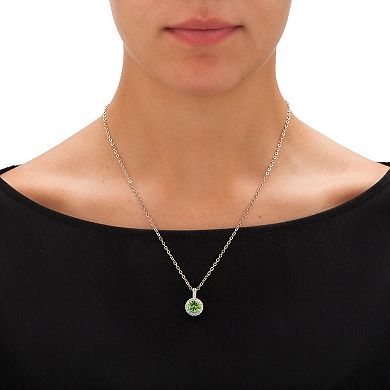 PalmBeach Jewelry 4.30 TCW Simulated Birthstone CZ Silvertone Jewelry Set