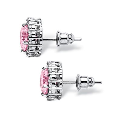 PalmBeach Jewelry 4.30 TCW Simulated Birthstone CZ Silvertone Jewelry Set
