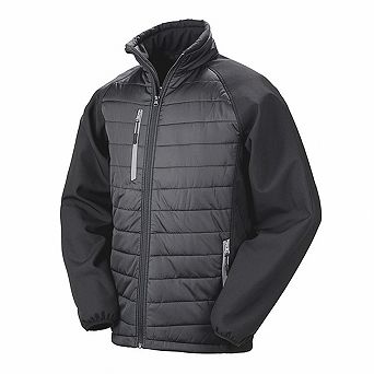 Result Mens Black Compass Padded Soft Shell Jacket
