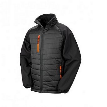 Result Mens Black Compass Padded Soft Shell Jacket
