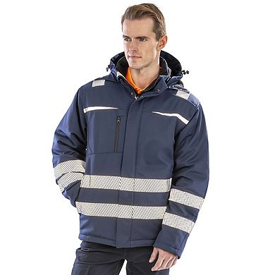 Result Safeguard Mens Dynamic Hi-Visibility Softshell Work Coat