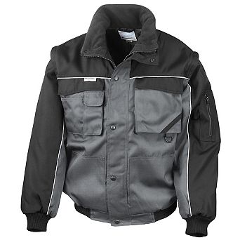 Result Mens Workguard Zip Sleeve Heavy Duty Water Repellent Windproof Jacket