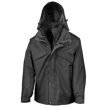 Result Mens 3 in 1 Zip And Clip StormDri Waterproof Windproof Jacket