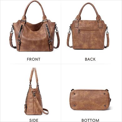 Large Hobo Purse Multiple Pockets Tote with Adjustable Strap