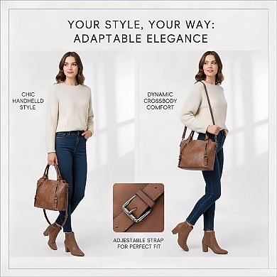 Large Hobo Purse Multiple Pockets Tote with Adjustable Strap