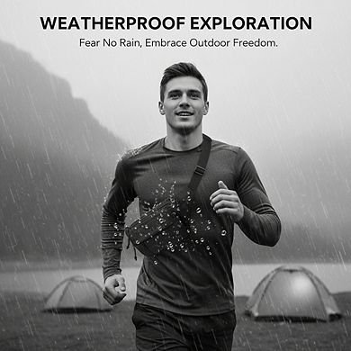 Large Fanny Pack with 5 Zipper Pockets Adjustable Strap