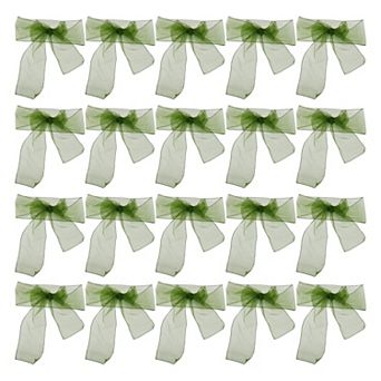 20 pc Organza Self-Tie Chair Ribbon for Wedding Banquet Christmas 108.27"x6.69"
