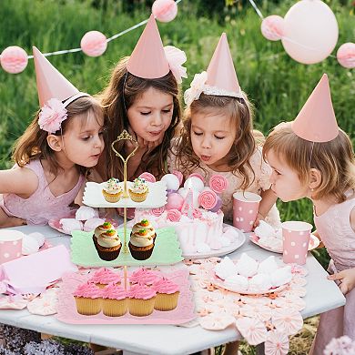 3 Tier Dessert Cupcake Stand, Square Cup Cake Holder Tower with Tiered Serving Tray