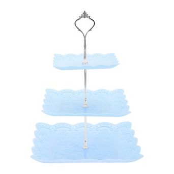 3 tier Dessert Cupcake Stand, Square Cup Cake Holder Tower with Tiered Serving Tray