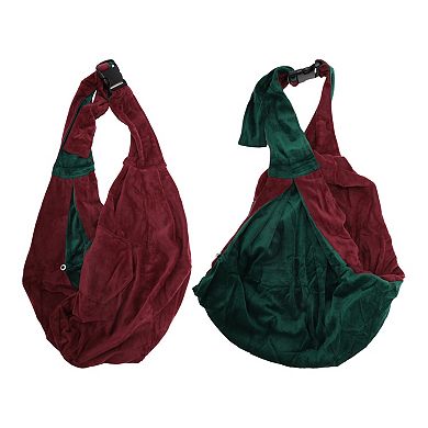 1Pc Flannel Pet Sling Carrier Adjustable Under 5kg Small Dog Sling Carrier