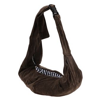 1 pc Flannel Pet Sling Carrier Adjustable Under 5kg Small Dog Sling Carrier