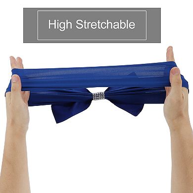 10 Pcs Stretch Chair Cover Band with Buckle for Wedding Decoration 13.78"x5.91"