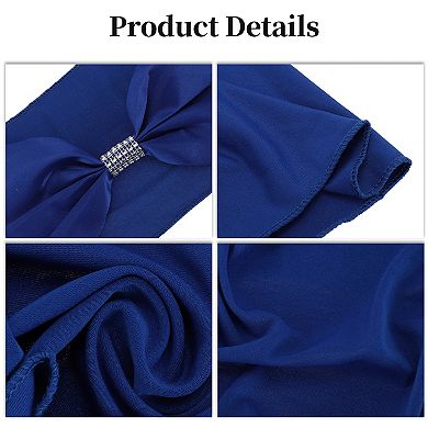 10 Pcs Stretch Chair Cover Band with Buckle for Wedding Decoration 13.78"x5.91"