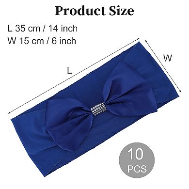 10 Pcs Stretch Chair Cover Band with Buckle for Wedding Decoration 13.78"x5.91"